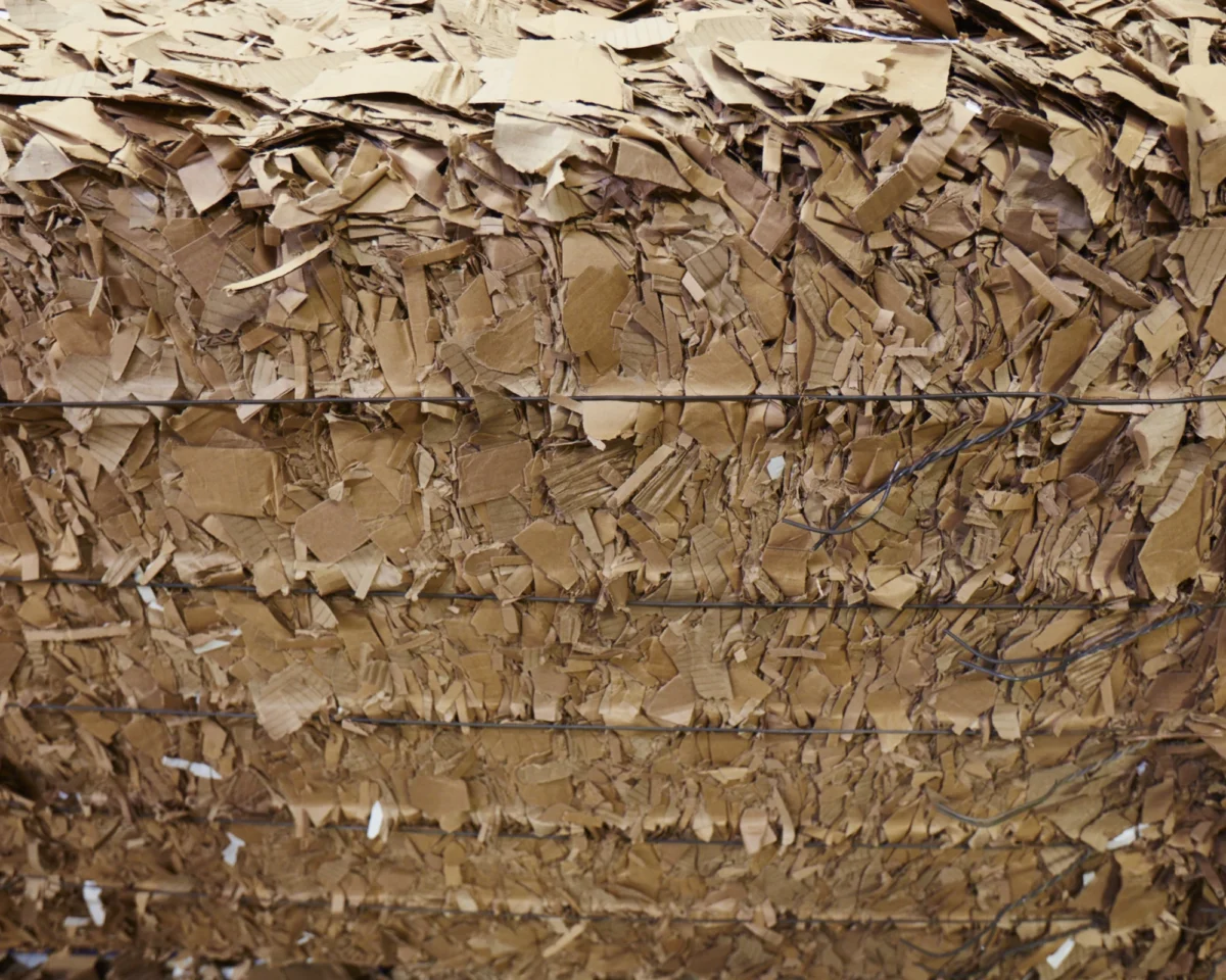 Used corrugated cardboard ready for recycling